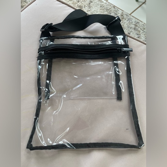 None Handbags - Transparent Black Trim Crossbody Bag